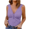 thumbnail image 2 of Up to 30% off! Kmdttou Fashion Women Sleeveless Garment Comfortable Breathable V-Neck Blouses Tops Fashion Layering Slim Trendy Cool Tops, 2 of 7