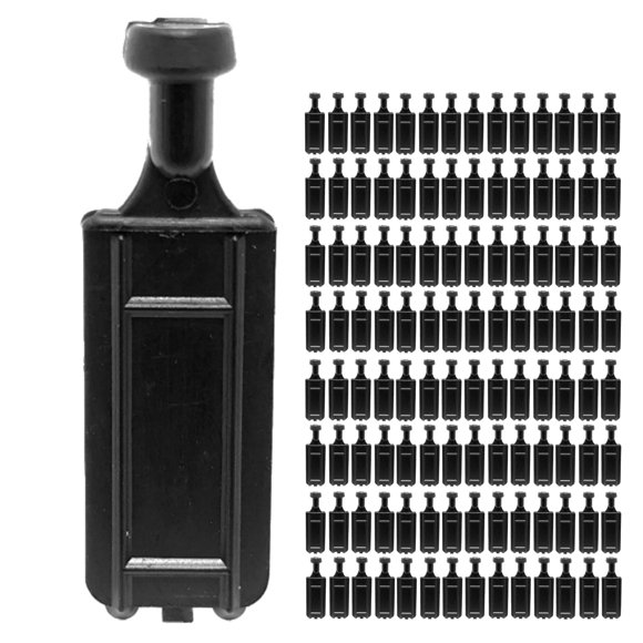 DMSE Wholesale Rideaux de Glissière en Nylon Noir à Coudre dans des Glissières, Rails à Roulettes (112 Pack)