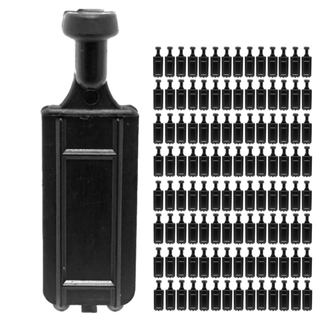 DMSE Wholesale Rideaux de Glissière en Nylon Noir à Coudre dans des Glissières, Rails à Roulettes (112 Pack)