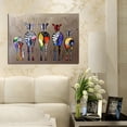 thumbnail image 4 of Abstract Cartoon Zebra Oil Painting Colorful Wall Decorative Canvas Art Pictures No Framed Oil Drawing Posters, 4 of 5