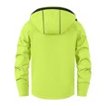 thumbnail image 5 of Sevevn Men Rain Jacket Hooded Regular Fit Waterproof Mesh Lined Fabric Dual Chest Zip Pockets Side Zip Pockets Neon Zipper Trim Cuffs For Hiking Wear, 5 of 7