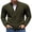Army Green, variant on Men's Full Zip Cardigan Sweater Slim Fit Cotton Cable Knitted Zip Up Sweater with Pockets
