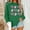 Green, variant on HOMBOM Womens Red Sweatshirts Holiday Christmas Crewneck Merry Pullover Xmas Santa Sweatshirt for Adult Ugly