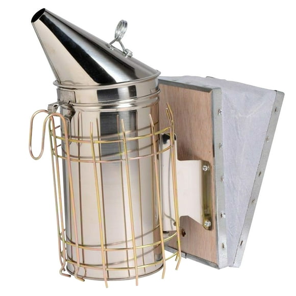 Bee Hive Smoker Heavy Duty Stainless Steel Beehive Smoker with Heat Shield Protection Beekeeping Equipment Kit for Starter Beekeeper