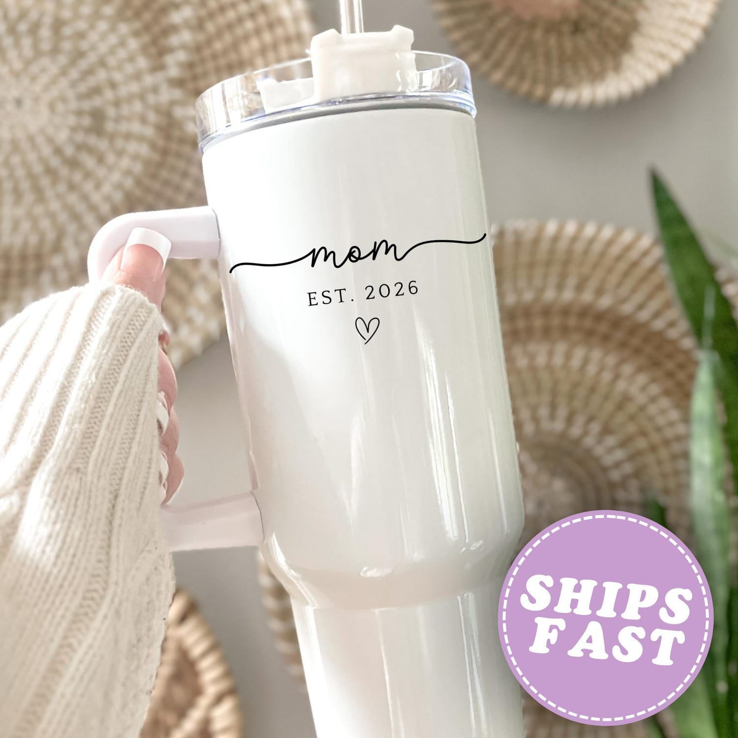 Personalized New Mom 40 oz Tumbler, First Time Mom New Gift