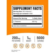 BulkSupplements L-Theanine Powder - Amino Acid Supplement, Theanine Supplement - Unflavored, 200mg per Serving, 1kg (2.2 lbs)