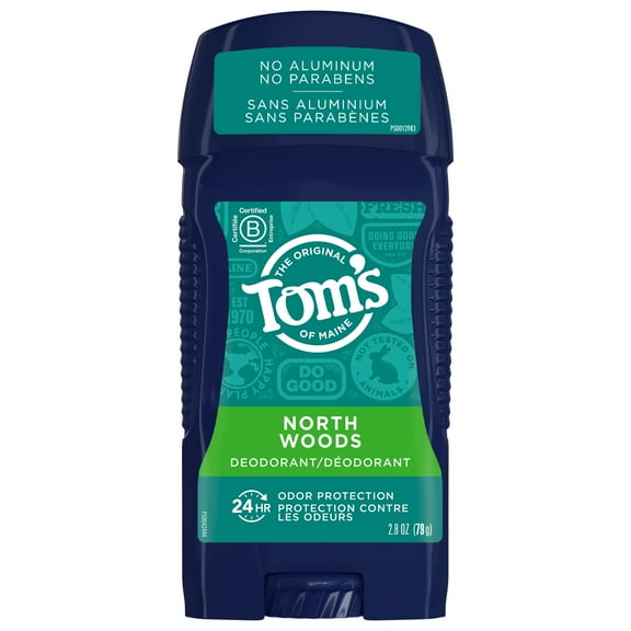 Tom's of Maine Long-Lasting Aluminum-Free Natural Deodorant for Men, North Woods, 2.8 oz.