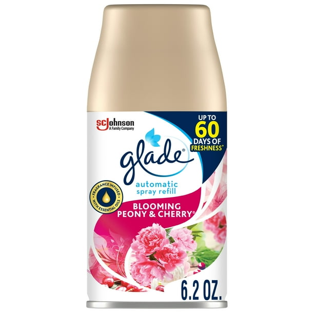 Glade Automatic Spray Refill 1 CT, Blooming Peony & Cherry, 6.2 OZ