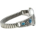 thumbnail image 5 of Blekon Collections Womens Square, Oval, Round, Semi Turquoise Stretch Band Watch, 5 of 5