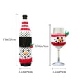 thumbnail image 3 of Ganfancp Nueva Navidad Decoración Malla Impresión Vino Set Vino Tinto Champagne Botella Set Vino Set Liquidación Ventas Hoy Ofertas Prime 2X Fundas para Botellas de Vino, 2X Fundas para Copas de Vino, 3 of 7