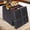 Black, variant on PinkSheep 12" Folding Storage Ottoman Cube Footstool Ottoman Bench with Storage, Faux Leather, Brown