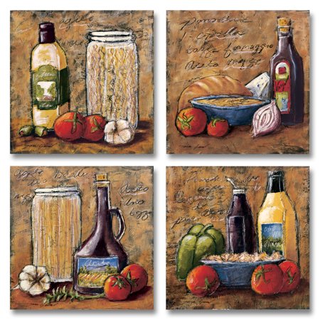 4 Rustic Italian Kitchen Set Four 12x12 Poster Prints Walmart Com