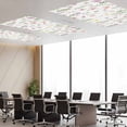 thumbnail image 3 of 2 Pack Spring Summer Flower Fluorescent Light Covers for Ceiling Lights Eucalyptus Leaves Countryside Magnetic Ceiling Light Covers Overhead Light Filters for Office Classroom Home, 3 of 9
