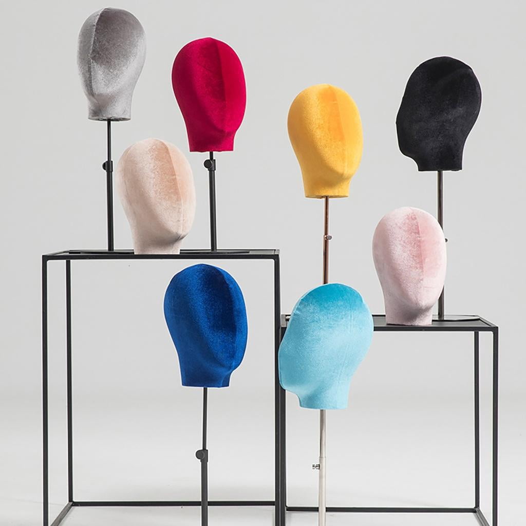 lanema Versatile Mannequin Head Stand for Hats and Wigs Hairpiece Display Rack with Adjustable Height Hair Salon Accessories