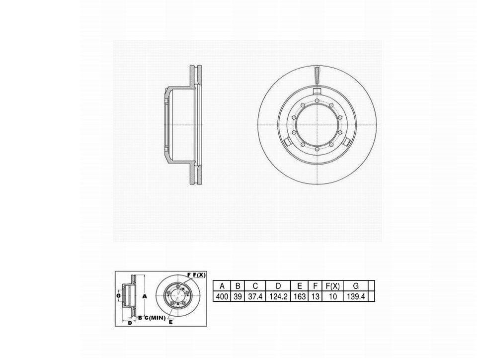 Winstop Brake Rotor, Rear WS252658, Ford F-450 Super Duty 2022-2017