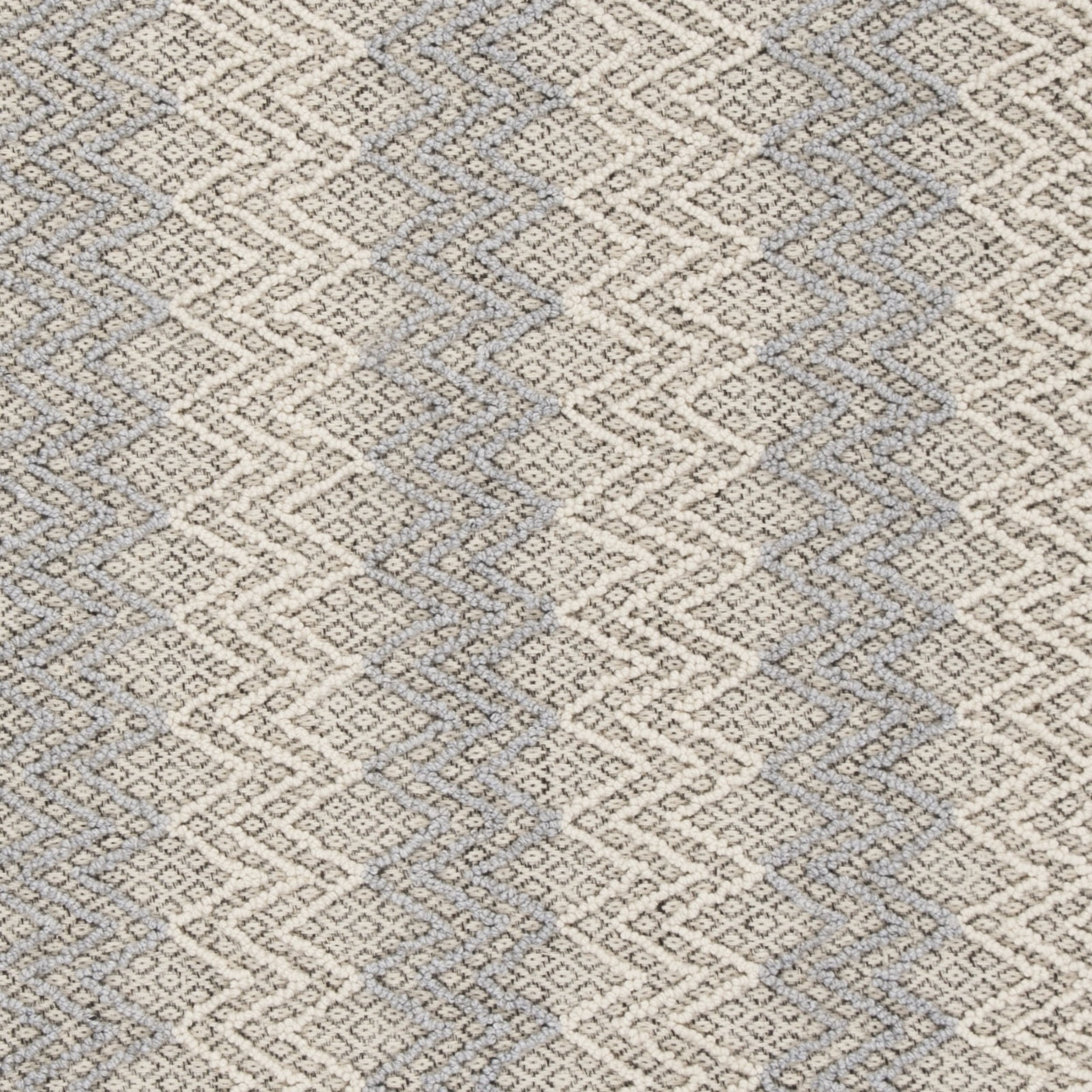 SAFAVIEH Trace Hermite Geometric Chevron Wool Area Rug, Blue/Black, 3' x 5'