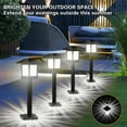 thumbnail image 6 of 2 Pack Solar Lights Outdoor Waterproof-IP65 LED Solar Garden Lights for Yard & Patio Auto Off Cool White Light 39cm Height Lighting, 6 of 8