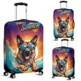 thumbnail image 2 of Retro Surfing German Shepherd in Cool Sunglasses Hello Summer Waves Travel Luggage Cover Alsatian Dog Lover Gifts Suitcase Dust Protective Decor - 10001, 2 of 5