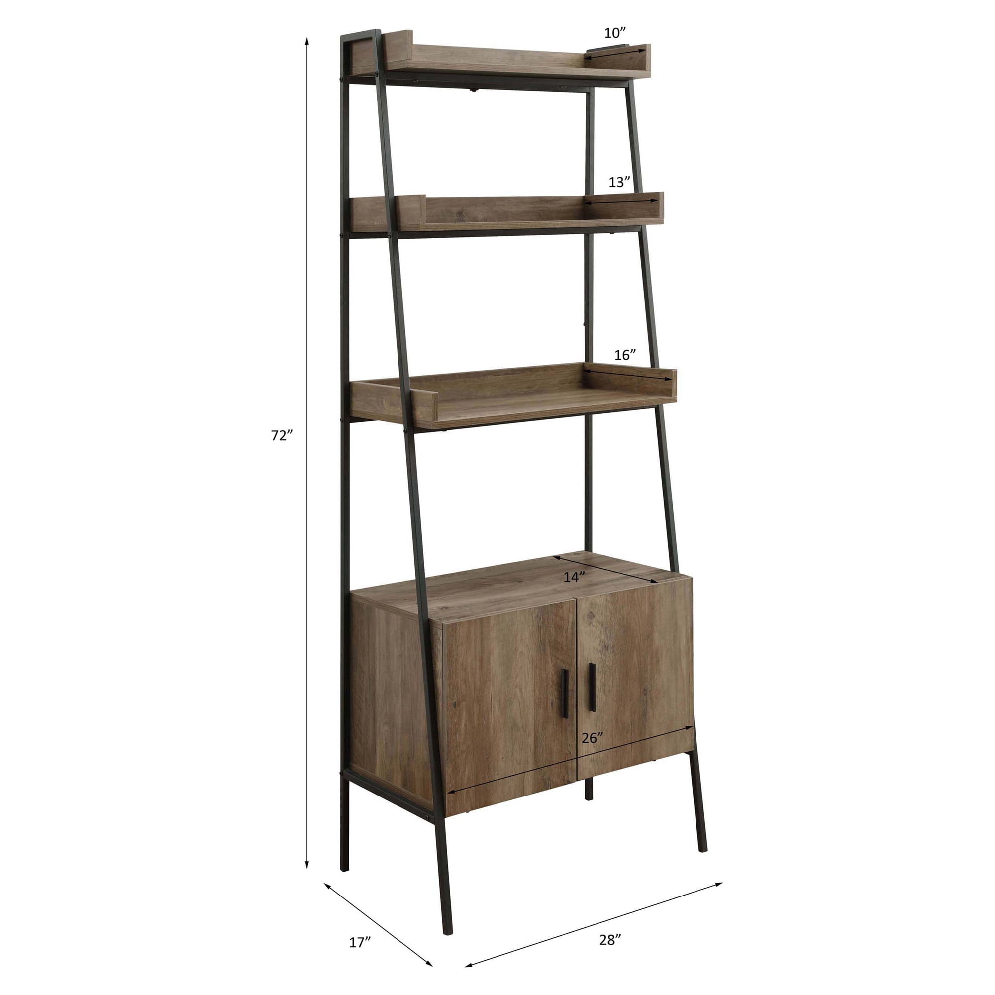 ACME Zakwani Bookshelf in Rustic Oak and Black - Walmart.com