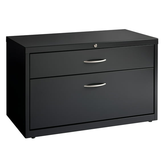 Hirsh 36 inch Wide 2 Drawer Box-File Low Credenza Metal Lateral File Cabinet for Home and Office, Holds Letter, Legal and A4 Hanging Folders, Charcoal
