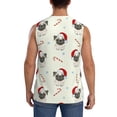 thumbnail image 4 of Bixox Men's Christmas Pug Dog Printed Shirt Sleeveless Fitness Tank Top-3X-Large, 4 of 7