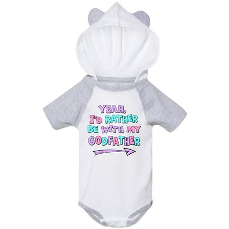 

Inktastic Yeah I d Rather be with My Godfather in Pink Blue and Purple Gift Baby Boy or Baby Girl Bodysuit
