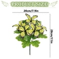 thumbnail image 3 of ERTZAE Artificial 5-Branch Butterfly Flower Bouquet,Yellow,Outdoor Flowers for Garden Patio Home Wedding Photo Props,Faux Butterfly Flower Stems,Whimsical Design,for Spring Decor DIY Arrangements, 3 of 7