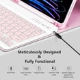 thumbnail image 5 of Detachable Bluetooth Keyboard Folio with Pencil Holder for 11-inch iPad Air M3/M2, 10.9-inch iPad Air 4th/5th Gen & 11-inch iPad Pro (2018–2022),Pink, 5 of 8