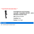 thumbnail image 2 of Front Right Strut and Coil Spring Assembly - Compatible with 2011 - 2018 Mitsubishi Outlander Sport 2012 2013 2014 2015 2016 2017, 2 of 2