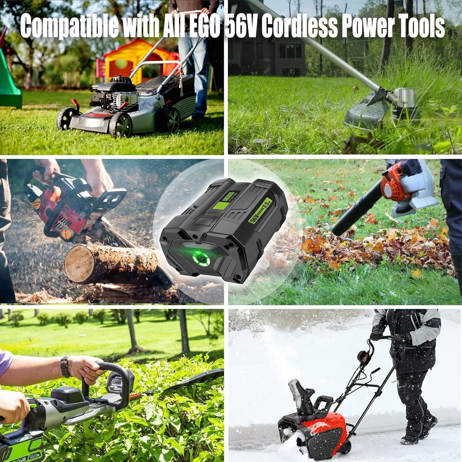 3.5Ah Replacement for EGO Battery 56V Power+ BA1400T BA2800T BA4200T BA5600T Lithium Ion Battery Compatible with All EGO Power Tools