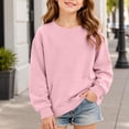 thumbnail image 2 of Girls Soft Pullover Sweatshirts Crewneck Comfortable Long Sleeve Sweatshirt with Pocket Elastic Cuffs Gentle on skin Durable, 2 of 9