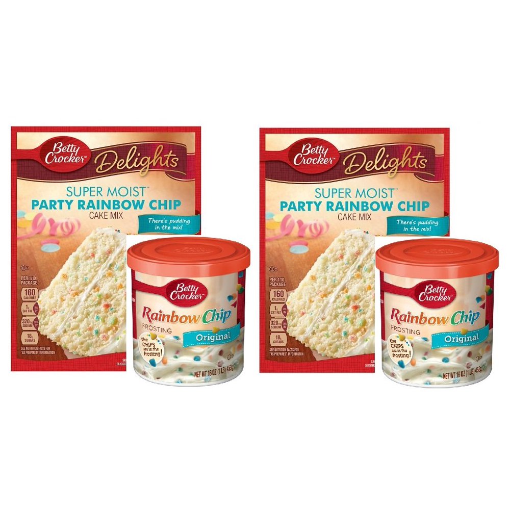 Betty Crocker Super Moist Party Rainbow Chip Cake Mix and Betty Crocker