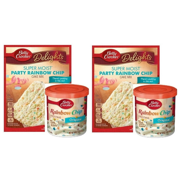 Betty Crocker Super Moist Party Rainbow Chip Cake Mix and Betty Crocker