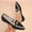 Black, variant on Women's Plus Size Mesh Pointed Toe Closed Toe Flats, Solid Slip On Soft Sole Daily Casual Shoes Coffee 36