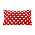 thumbnail image 2 of Christmas Red and White Polka Dots Pillowcases, Plush Jacquard Cushion Covers, Festive Holiday Decor Pillowcases for Living Room Sofa Bed, Soft Decorative Cushion Covers, 2 of 6
