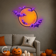 thumbnail image 4 of C-CRAFT Halloween Bat with Moon Neon Sign 40 Inches for Haunted Home Wall Art, Mystical Spooky Illumination, Halloween Decor, 4 of 4
