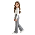thumbnail image 3 of Lullu Girls Athletic Flare Leggings High Waisted Stretch Yoga Pants, Sizes 2-10, 3 of 3
