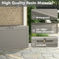 thumbnail image 3 of Bifanuo 100 Gallon Deck Box Lockable Resin Outdoor Storage Box Waterproof Outdoor Container for Patio Furniture Cushions, Pillow, 3 of 6