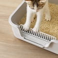 thumbnail image 6 of Semi Enclosed Cat Litter Box with High Sides, Low Entry Large Capacity Ventilate Odor Box for Indoor Cats, Senior Cats & Kittens, Easy Clean & Anti-Splashing Pet Potty 16.54''LX11.02''WX4.72''H, 6 of 7