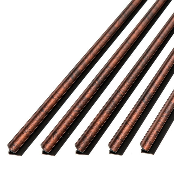 FASÄDE 47 in. Decorative Vinyl Inside Corner Trim in Moonstone Copper (5 Pack)