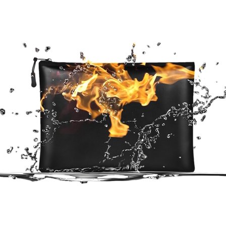 Fireproof Waterproof Document Bag:Fireproof Document Bag, 2025 New Large Capacity Money Bag with Zipper, Important Document Storage Fire Safe for Cash, Fireproof Document Organizer(9.44x13in)