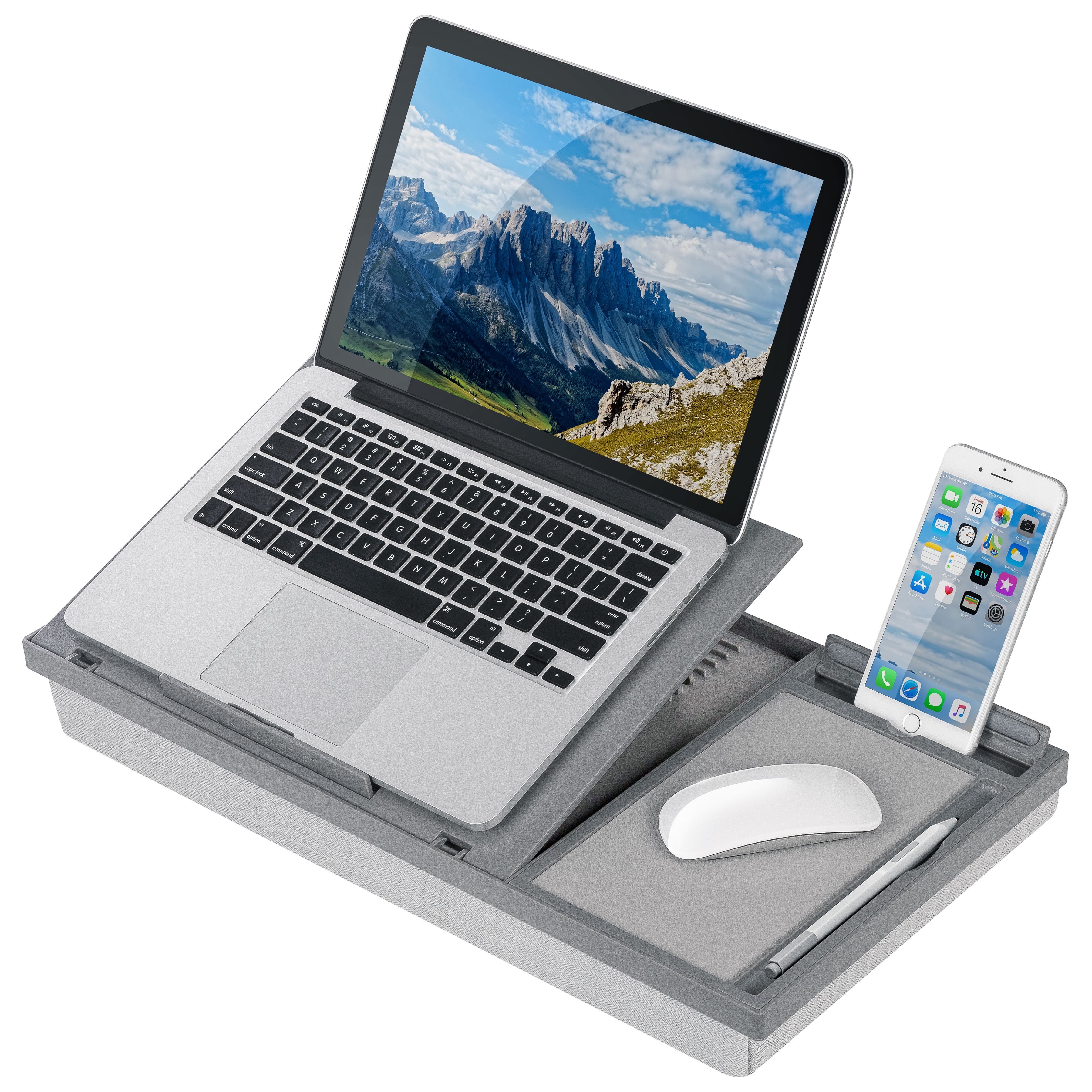 LapGear Ergo Pro Lap Desk with 20 adjustable positions Gray