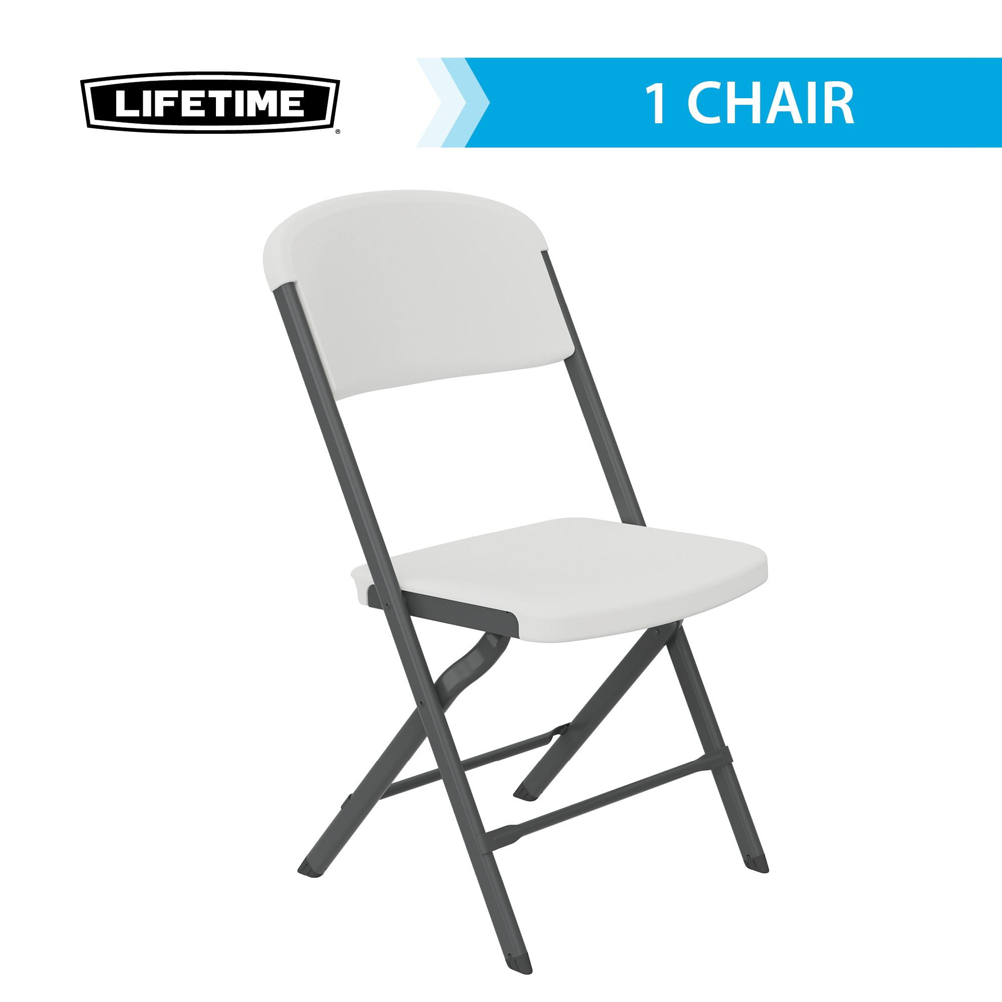 Lifetime Polyethylene Folding Chair - 4 Pack, Indoor/Outdoor (Commercial Grade)- White (81158)