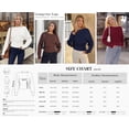 thumbnail image 6 of PRETTYGARDEN Batwing Sleeve Sweaters for Women Pullover Fall Clothes,Cozy Ribbed Knit,Single Side Button,Cinched Waist,Business Casual Work Outfits, Trendy Fall Winter Fashion Clothing, 6 of 8