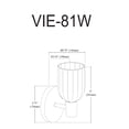 thumbnail image 2 of Dainolite 1 Light Incandescent Vienna Wall Sconce Aged Brass w/ Clear Ribbed Glass, 2 of 2