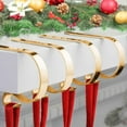 thumbnail image 2 of TIELUTT 4 Pack Christmas Stocking Holder Low Profile Metal Stocking Hook Christmas Metal Organizer Wire Rack Parts Purse Hanger Hook Self Soap Dish Brass Rabbit Wall Mount Decorative Music Hook, 2 of 4