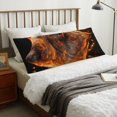 thumbnail image 4 of Fotbe Gold Flame Pattern Wolf Funda para Almohada Corporal con Diseño, Funda de Microfibra Ultrasuave de 20x54 Pulgadas, Ropa de Cama Elegante, 4 of 7