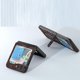 thumbnail image 3 of Funda de cuero genuino con textura Mahjong y soporte para Samsung Galaxy Z Flip5 (azul), 3 of 5