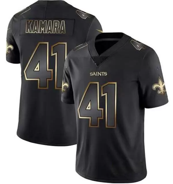 NFL_Jerseys Jersey New Orleans''Saints''Limited #9 Drew Brees 41 Alvin  Kamara 13 Michael Thomas Smoke Fashion''NFL''Women Black Golden Jersey 