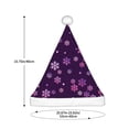 thumbnail image 3 of Balery Purple Snow Flakes Pattern Santa Hat Christmas Hat Funny Christmas Hat Christmas Knitted Beanie Hat For Men Women Adult, 3 of 6